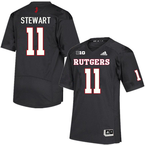 Men #11 Cam'Ron Stewart Rutgers Scarlet Knights College Football Jerseys Sale-Black